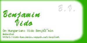 benjamin vido business card